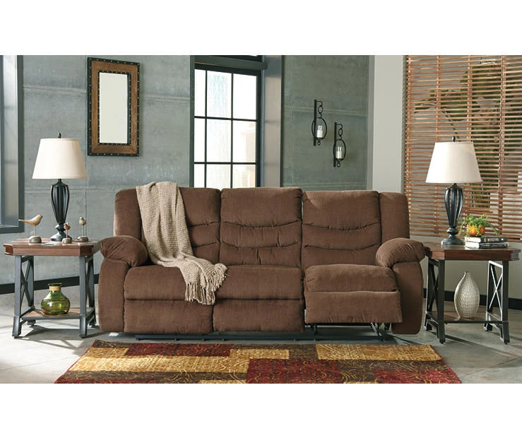 Tulen Chocolate Reclining Sofa 5 Tulen Chocolate Reclining Sofa - Image 3