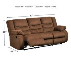 Tulen Chocolate Reclining Sofa 17 Tulen Chocolate Reclining Sofa -Household Items Sale 810594622 4