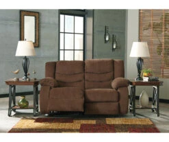 Tulen Chocolate Reclining Loveseat -Household Items Sale 810594623 3