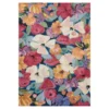 Bouquet Navy & Multi-Color Floral Outdoor Area Rug, (6' X 9.5')