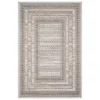 Summertime Gray & Ivory Geometric Borders Outdoor Area Rug, (6.7' X 9.4') -Household Items Sale 810594992 810594993 810594994 A0 1