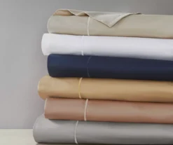 White 600-Thread Count Pima Cotton King 4-Piece Sheet Set 23 White 600-Thread Count Pima Cotton King 4-Piece Sheet Set -Household Items Sale 810595715 810595712 810595716 810595717 F0 10