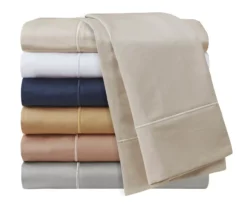 White 600-Thread Count Pima Cotton King 4-Piece Sheet Set 24 White 600-Thread Count Pima Cotton King 4-Piece Sheet Set -Household Items Sale 810595715 810595712 810595716 810595717 F0 11