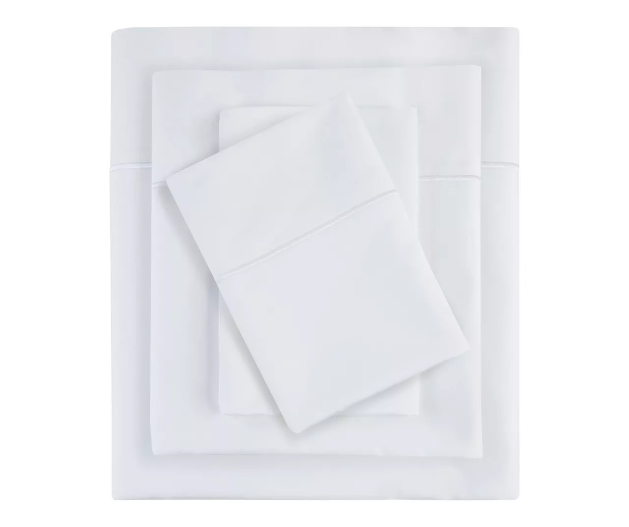 White 600-Thread Count Pima Cotton King 4-Piece Sheet Set 6 White 600-Thread Count Pima Cotton King 4-Piece Sheet Set - Image 4