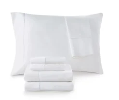 White 600-Thread Count Pima Cotton King 4-Piece Sheet Set 18 White 600-Thread Count Pima Cotton King 4-Piece Sheet Set -Household Items Sale 810595715 810595712 810595716 810595717 X0 5