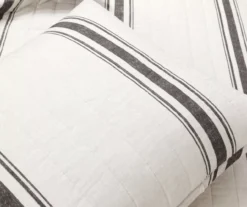 Farmhouse White & Black Stripe Reversible Full/Queen 3-Piece Quilt Set 15 Farmhouse White & Black Stripe Reversible Full/Queen 3-Piece Quilt Set -Household Items Sale 810595946 4