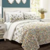 Lush Decor White & Multi-Color Boho Leaf Reversible Quilt Set 1 Lush Decor White & Multi-Color Boho Leaf Reversible Quilt Set -Household Items Sale 810596012