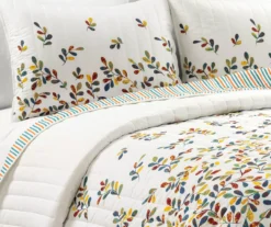 Lush Decor White & Multi-Color Boho Leaf Reversible Quilt Set 28 Lush Decor White & Multi-Color Boho Leaf Reversible Quilt Set -Household Items Sale 810596013 2