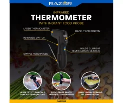RAZOR Digital Infrared Thermometer With Instant Food Probe 17 RAZOR Digital Infrared Thermometer With Instant Food Probe -Household Items Sale 810597075 8