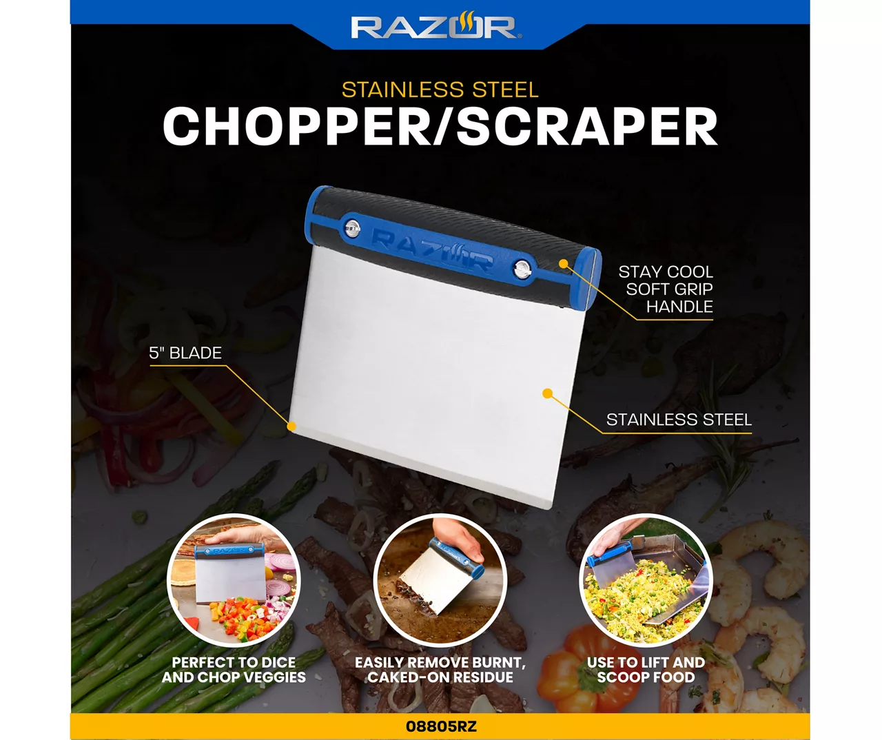 RAZOR Stainless Steel Chopper/Scraper 8 RAZOR Stainless Steel Chopper/Scraper - Image 6