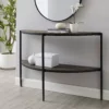 Walker Edison Cerused Ash Half Moon Tiered Console Table -Household Items Sale 810597308 B0