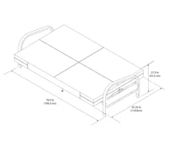 DHP Elbern Black Metal Futon With Black Microfiber Cover -Household Items Sale 810598097 7