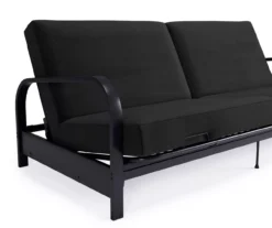 DHP Elbern Black Metal Futon With Black Microfiber Cover -Household Items Sale 810598097 8