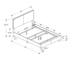 Monarch Faux Leather Twin Bed 19 Monarch Faux Leather Twin Bed -Household Items Sale 810598496 A7