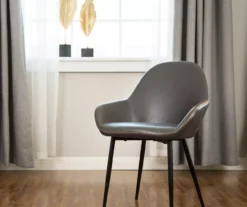 Glitzhome Mid-Century Modern Faux Leather Dining Chairs, 2-Pack -Household Items Sale 810598715 A0 2 1