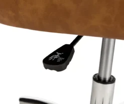 Caramel Brown Faux Leather Tufted Adjustable Office Chair -Household Items Sale 810598931 A0 5