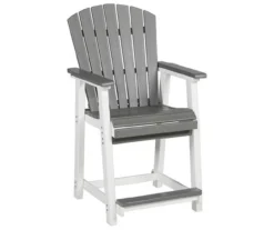 Transville Gray & White Wood Look Patio Counter Bar Stools, 2-Pack -Household Items Sale 810599461 1