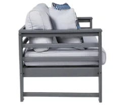 Amora Wood Look Cushioned Patio Loveseat -Household Items Sale 810599485 4