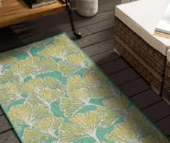 Mohawk Treasured Garden Lime Green & Turquoise Botanical Outdoor Area Rug -Household Items Sale 810600346 A0 4