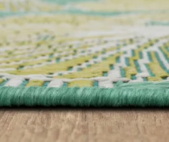 Mohawk Treasured Garden Lime Green & Turquoise Botanical Outdoor Area Rug -Household Items Sale 810600346 A8 4