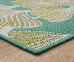 Mohawk Treasured Garden Lime Green & Turquoise Botanical Outdoor Area Rug -Household Items Sale 810600347 A8 1