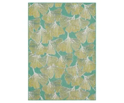 Mohawk Treasured Garden Lime Green & Turquoise Botanical Outdoor Area Rug -Household Items Sale 810600348 A0 1