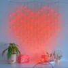 Red Heart Shape Curtain LED Light Set, 76 Lights -Household Items Sale 810603431 A0
