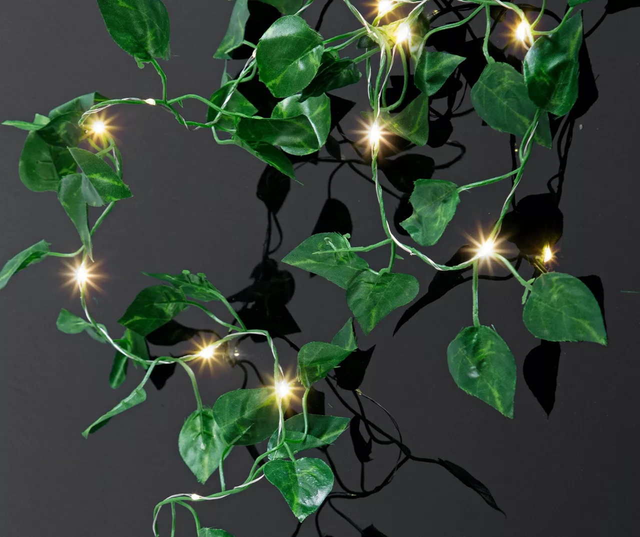 7' Warm White LED Green Vine String Lights, 3-Pack 4 7' Warm White LED Green Vine String Lights, 3-Pack - Image 2