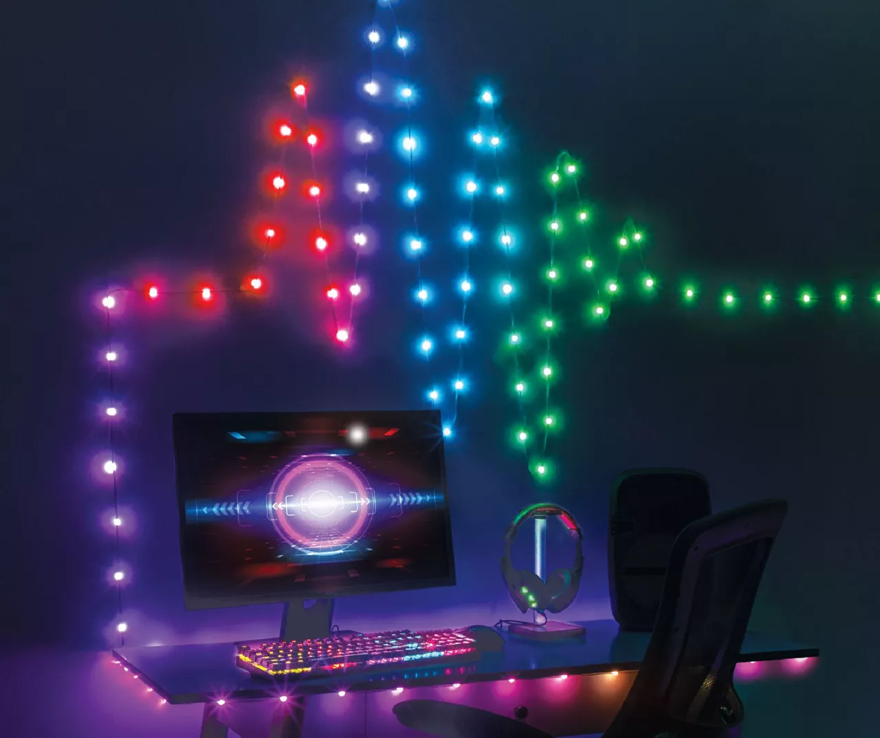 32.8' Multi-Color Color Flow Sound-Reactive LED Strip 4 32.8' Multi-Color Color Flow Sound-Reactive LED Strip - Image 2