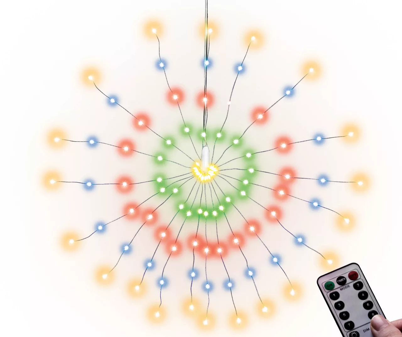 Multi-Color 100-LED 16" Indoor/Outdoor Fireworks Light 3 Multi-Color 100-LED 16" Indoor/Outdoor Fireworks Light