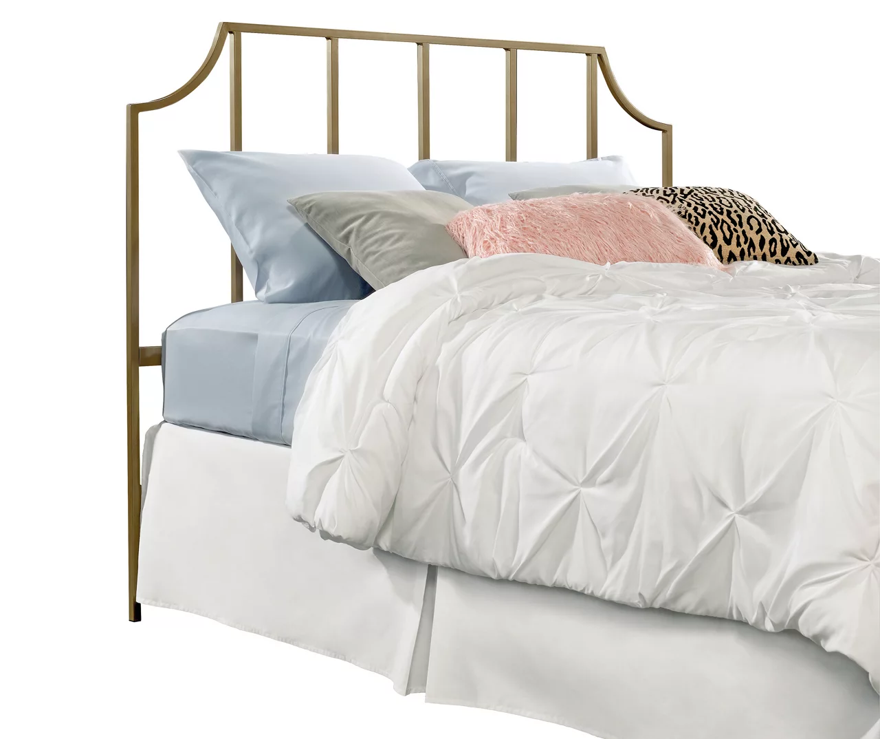 International Lux Satin Gold Queen Metal Headboard 3 International Lux Satin Gold Queen Metal Headboard