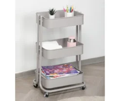 Opal Gray 3-Tier Rolling Cart 5 Opal Gray 3-Tier Rolling Cart -Household Items Sale 810606569 A0 2