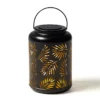 Black Leaf Cut-Out Metal LED Solar Lantern -Household Items Sale 810607498 A0 1