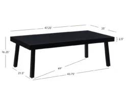 Marcy Black Metal Patio Coffee Table -Household Items Sale 810607954 A8 7