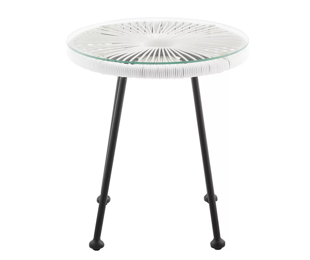 Maelynn Rope & Glass Patio Side Table 4 Maelynn Rope & Glass Patio Side Table - Image 2