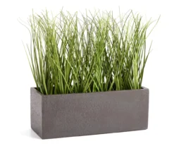 Green Artificial Grass With Dark Gray Rectangle Pot -Household Items Sale 810608393 A1 1