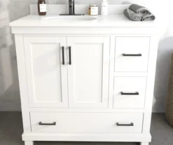 DHP Atwater Living Mills White Bathroom Vanity With Sink 9 DHP Atwater Living Mills White Bathroom Vanity With Sink -Household Items Sale 810610511 B0 2