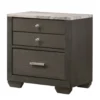 Southall Espresso & Faux Marble 3-Drawer Nightstand -Household Items Sale 810611778 A0
