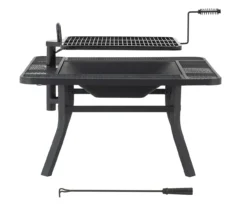 38" Darius Steel Wood Burning Fire Pit With Swing Grill