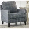Traemore Blue Check Accent Chair 1 Traemore Blue Check Accent Chair -Household Items Sale 810612411