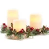 Pine & Berry 3-Piece LED Pillar Candle Set -Household Items Sale 810616510 A0