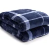Navy & White Plaid Twin/Full Velvet Plush Blanket 1 Navy & White Plaid Twin/Full Velvet Plush Blanket -Household Items Sale 810617521 810617523 A0 1 1