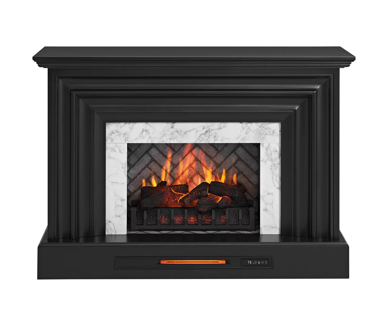 53.5" Black Petite Grand Electric Fireplace Console 3 53.5" Black Petite Grand Electric Fireplace Console