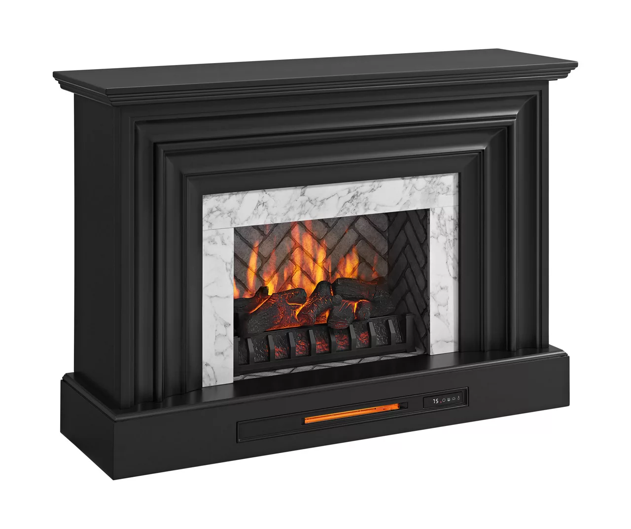 53.5" Black Petite Grand Electric Fireplace Console 8 53.5" Black Petite Grand Electric Fireplace Console - Image 6