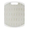 White & Gold Chevron Cutting Board, (11" X 14") 1 White & Gold Chevron Cutting Board, (11" X 14") -Household Items Sale 810618379 A0 1