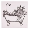 Vintage Line Art Bathtub Art Canvas, (12" X 12") 2 Vintage Line Art Bathtub Art Canvas, (12" X 12") -Household Items Sale 810618944 A0