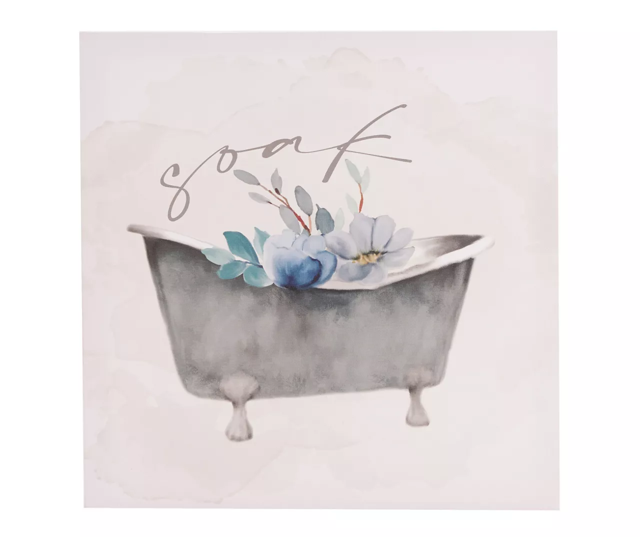 "Soak" Bathtub Art Canvas, (12" X 12") 3 "Soak" Bathtub Art Canvas, (12" X 12")