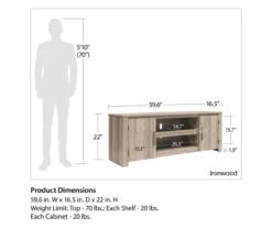 60" Aldridge Gray Oak TV Stand -Household Items Sale 810621024 A0 6