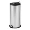 Stainless Steel & Black 8-Gal. Round Pedal Trash Can -Household Items Sale 810669705 A0 1