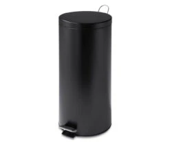 Matte Black Stainless Steel 8-Gal. Round Pedal Trash Can -Household Items Sale 810669725 A0 7